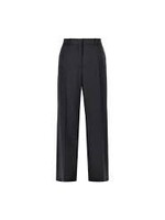 Lanvin Lanvin Trousers, Black, Wool High Waisted Wide Leg Tailored Pants