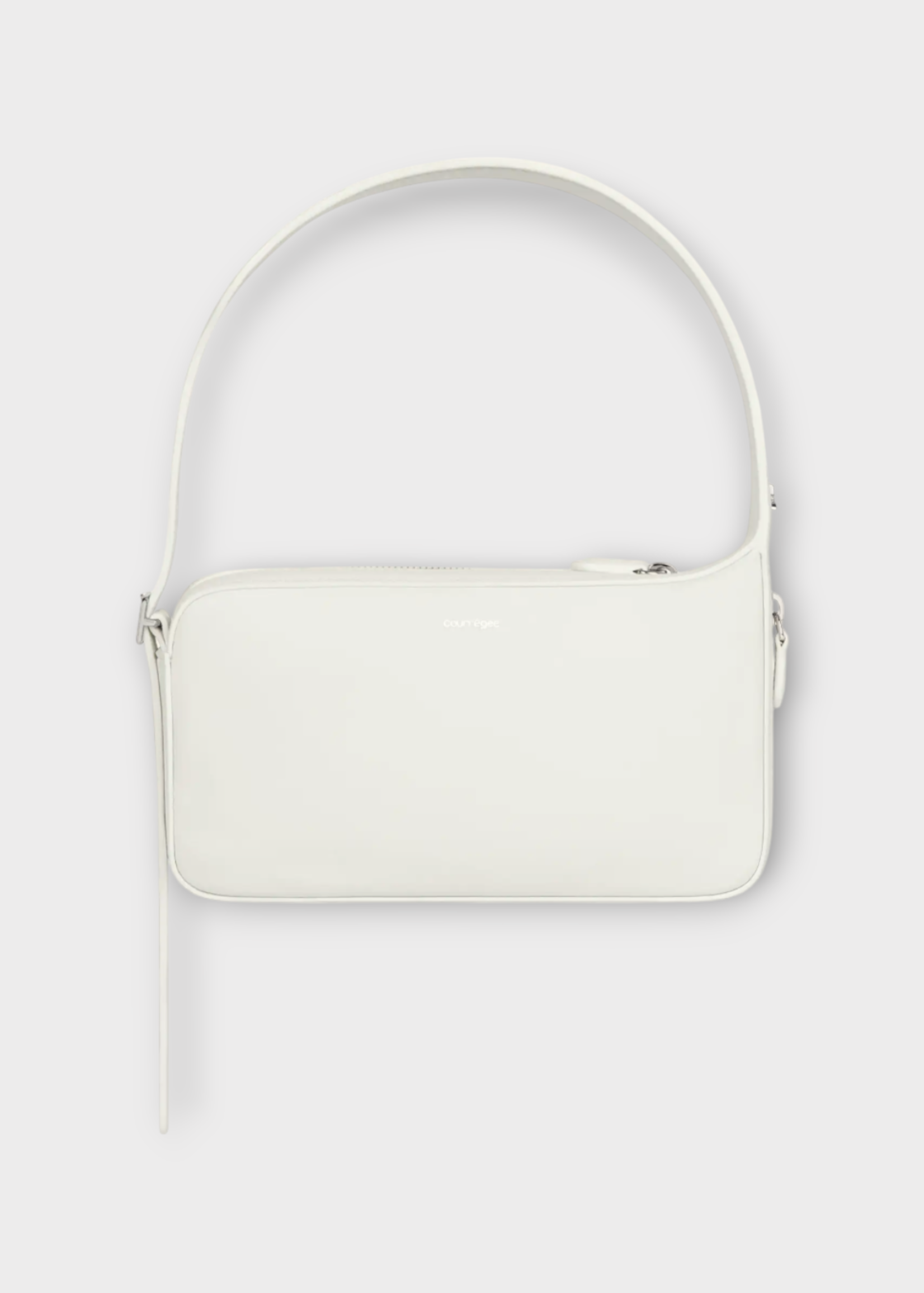 Courreges Courreges Bag, White, One Racer Baguette Shoulder Bag in Heritage White