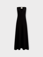 Khaite Khaite Dress, Black, Keran Deep V-Neck Sleeveless Long Dress In Black