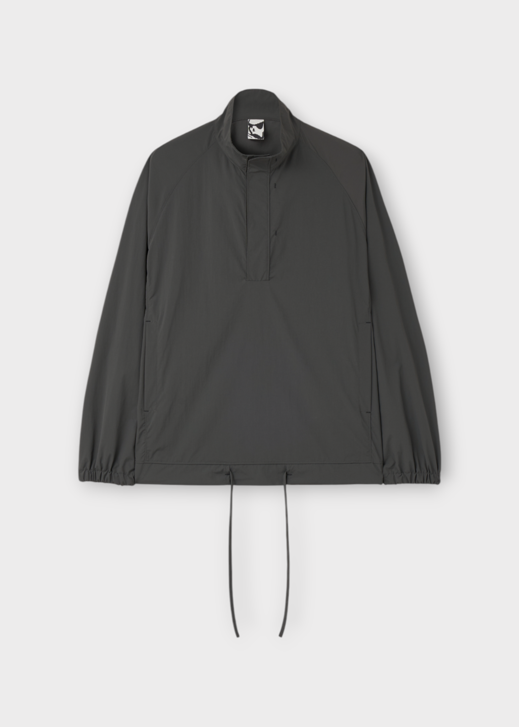 GR10K GR10K Sweatshirt, Grey, Mono Half Zipped Track Top In Dark Asphalt Grey