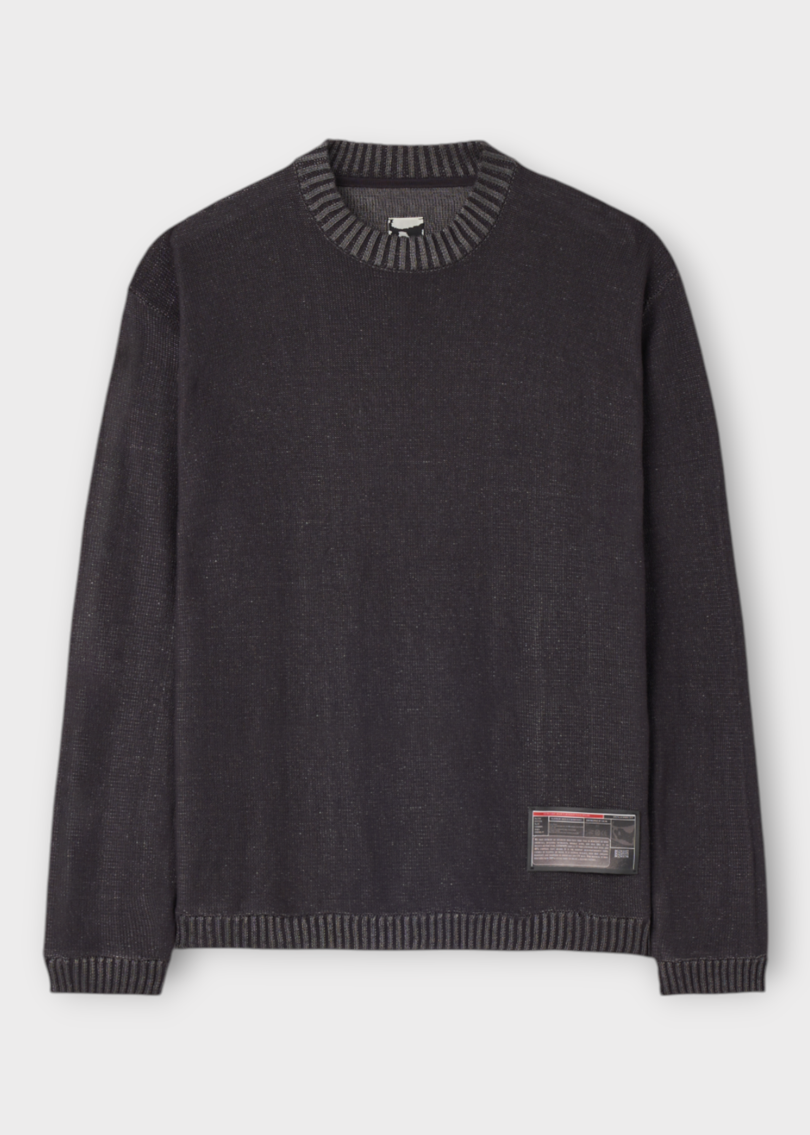 GR10K GR10K Knitwear, Grey, Blended High Molecular Crew Neck Sweater In Stone Grey