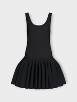 Alaia Alaia Dress, Black, Godet Fitted Tank Bodice & Skater Skirt Mini Dress In Noir Alaia
