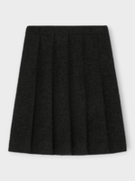 Celine Celine Skirt, Black, Wool Mix Plisse Mini Skirt In Black