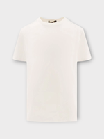 Loro Piana Loro Piana T-Shirt, White, Neo Cotton Crew Neck Short Sleeve Top In Optical White