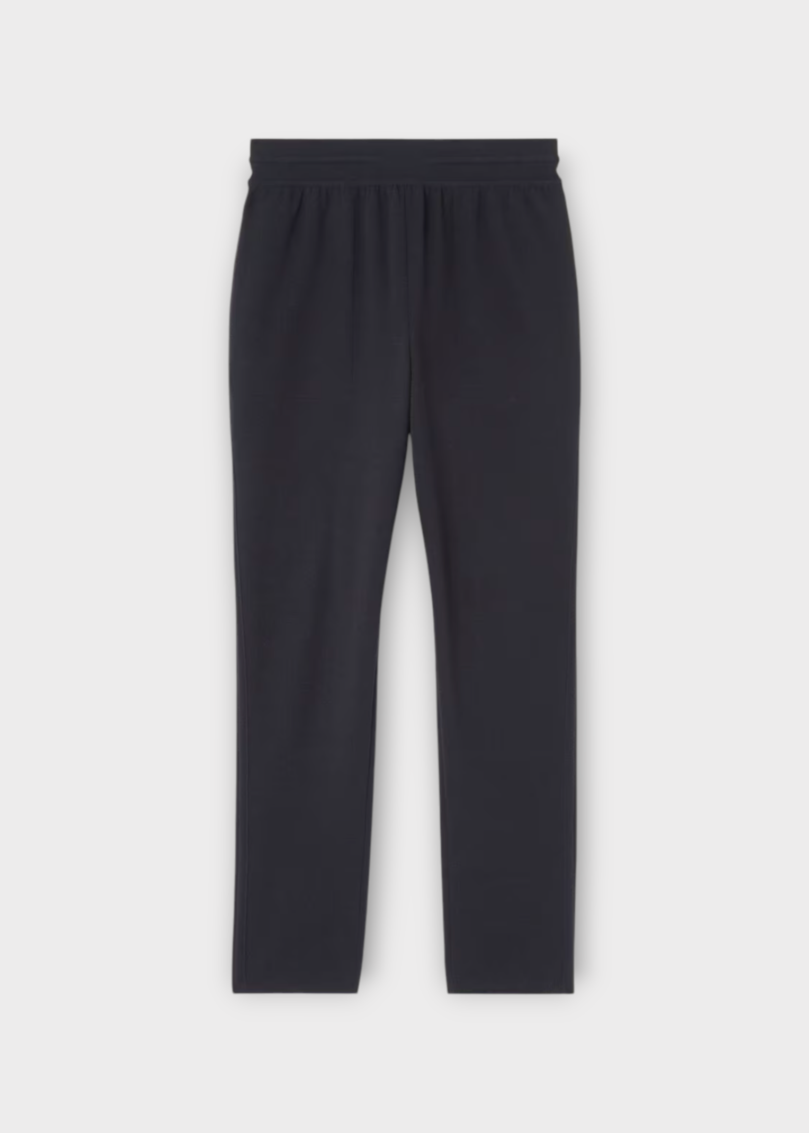 Loro Piana Loro Piana Knitwear, Navy, Invorio Cotton & Cashmere Straight Cut High Waist Pants In Blue Navy