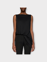 Jacquemus Jacquemus Top, Black, Le Haut Peplo Square Neck Sleeveless Asymmetric Top In Black
