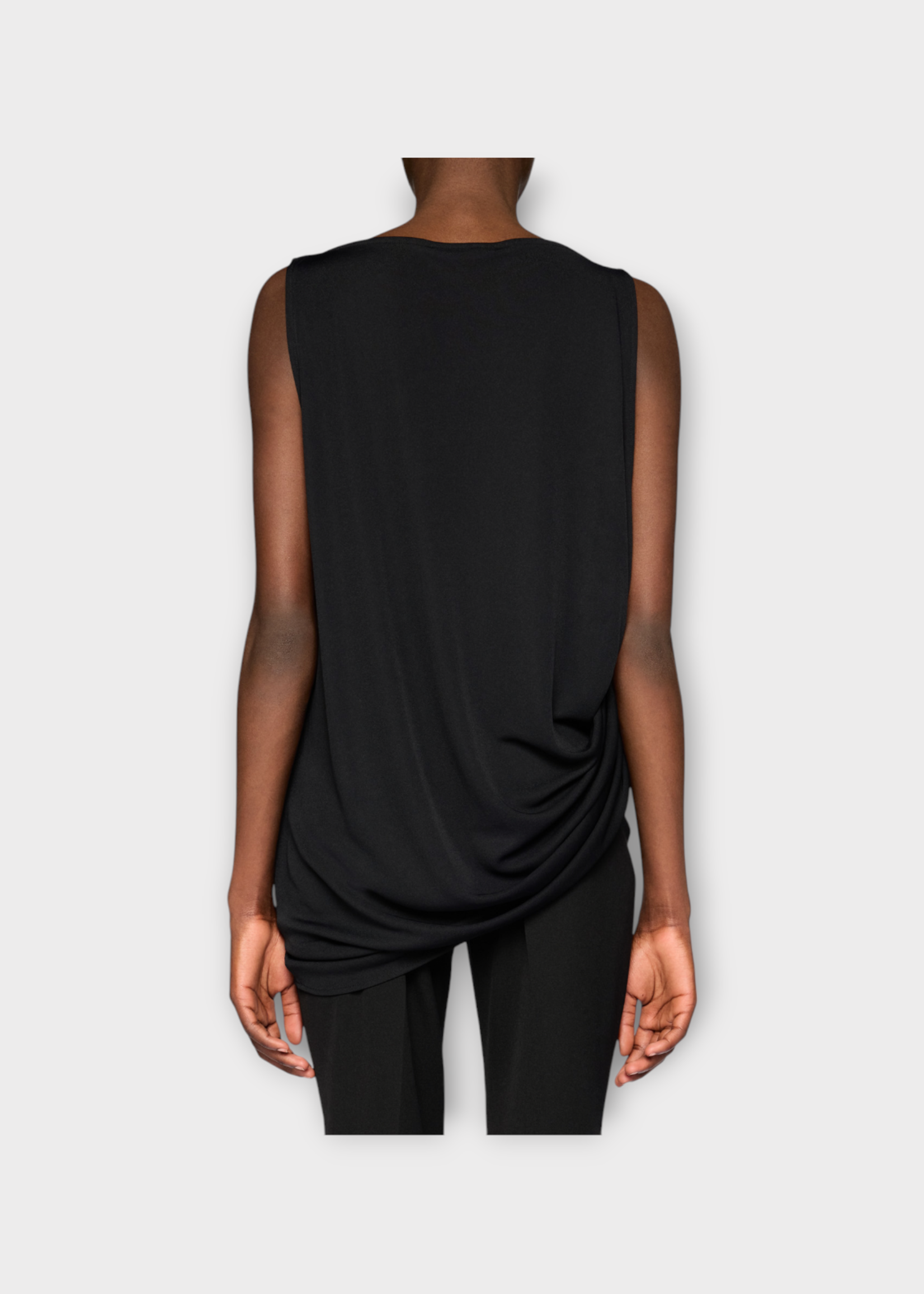 Jacquemus Jacquemus Top, Black, Le Haut Peplo Square Neck Sleeveless Asymmetric Top In Black