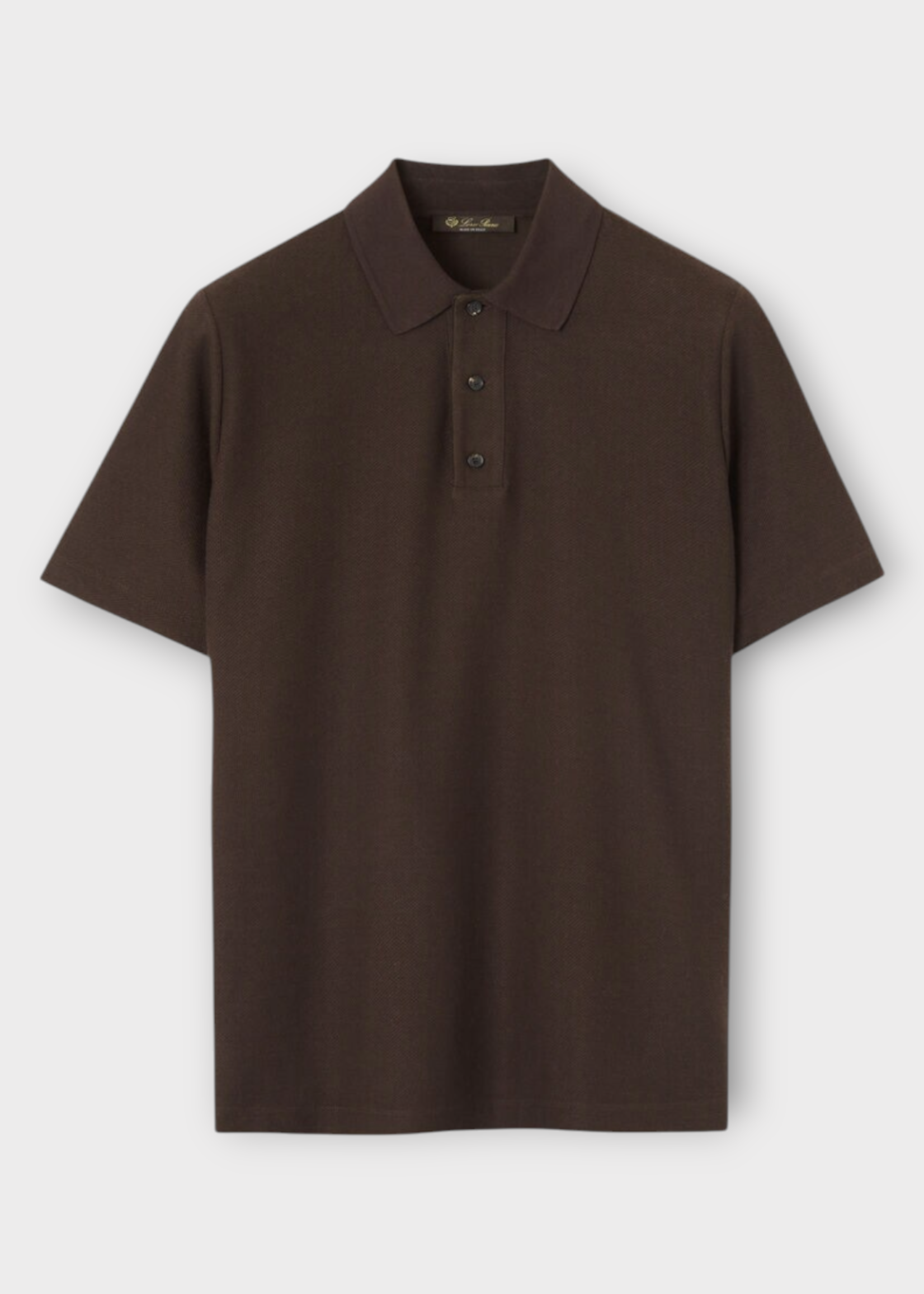 Loro Piana Loro Piana Polo, Brown, Cerro Cotton & Cashmere Mix Pique' Polo In Cloves