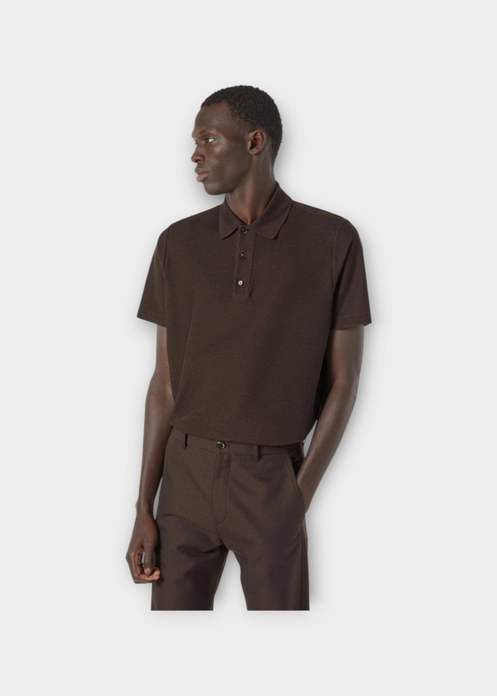 Loro Piana Loro Piana Polo, Brown, Cerro Cotton & Cashmere Mix Pique' Polo In Cloves
