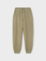 Loro Piana Loro Piana Trousers, Green, Cellina Wool Linen & Silk Drawstring High Waist Pants In Spring Seeds