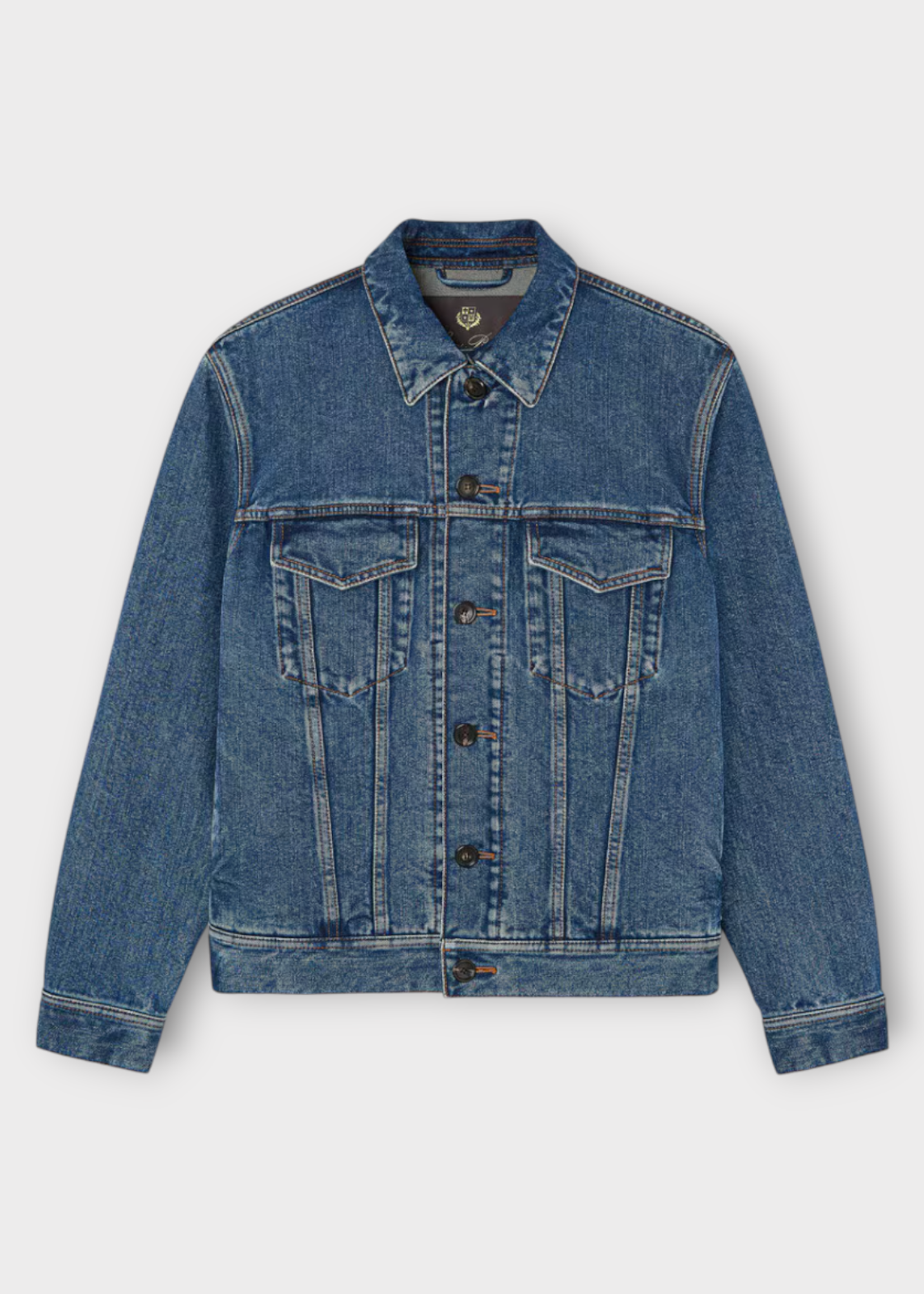 Loro Piana Loro Piana Jacket, Blue, Tulus Cotton Collared Buttoned Denim Jacket In Light Blue Wash
