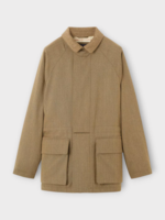 Loro Piana Loro Piana Jacket, Beige, Horsey Wool Storm System Collared Rain Jacket In Shady Garden