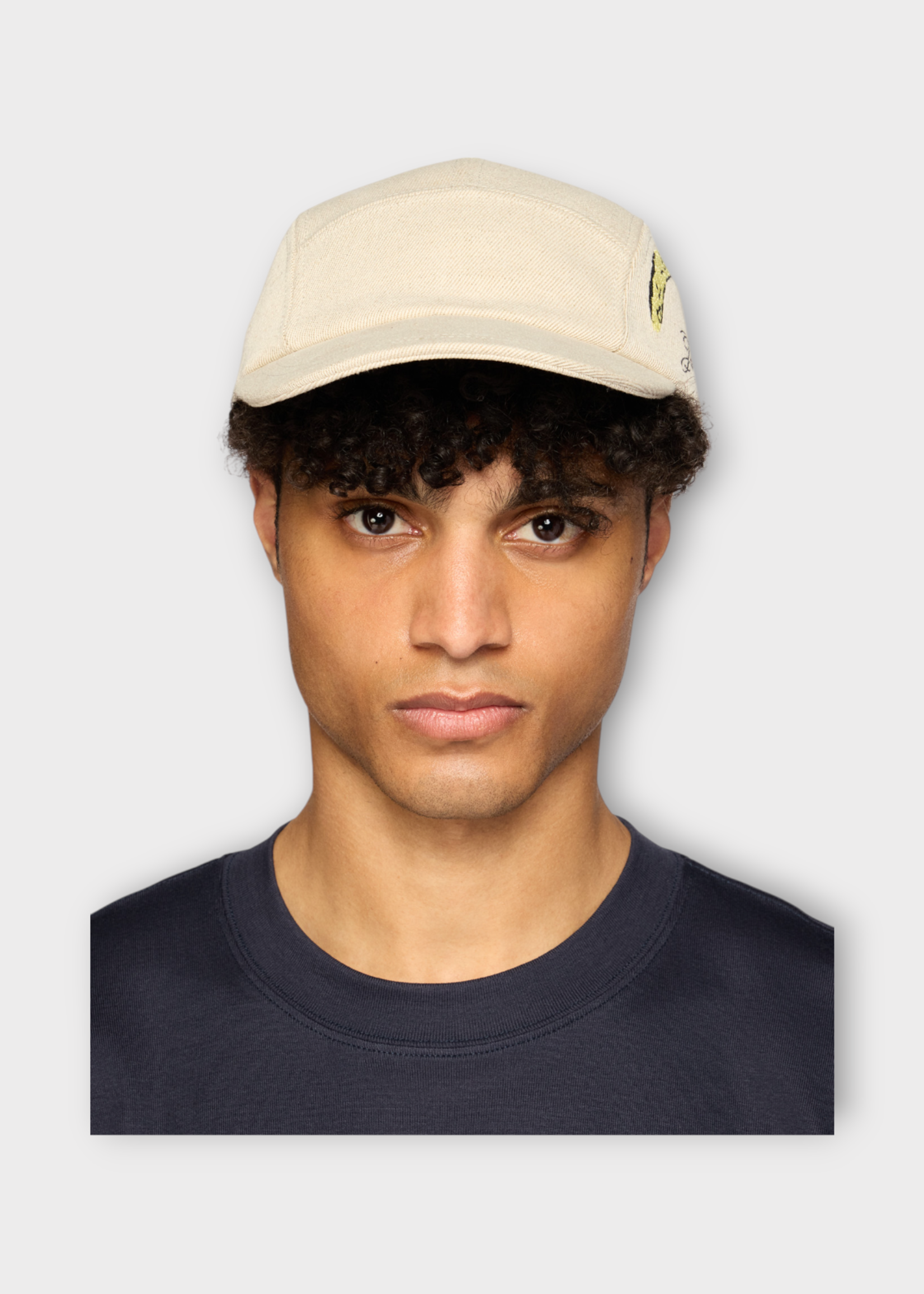 Jacquemus Jacquemus Hat, White, La Casquette Liga Cotton Baseball Cap In Off White w/ Banana Embroidery