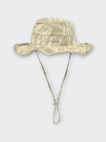 Jacquemus Jacquemus Hat, Print, Le Bob Artichaut Cotton Bucket Hat In Khaki w/ Banana Jacquard & Adjustable Strap