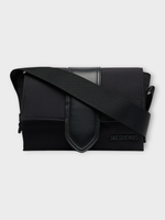 Jacquemus Jacquemus Bag, Black, Le Petit Messenger Bambin Nylon Padded Flap Bag In Black