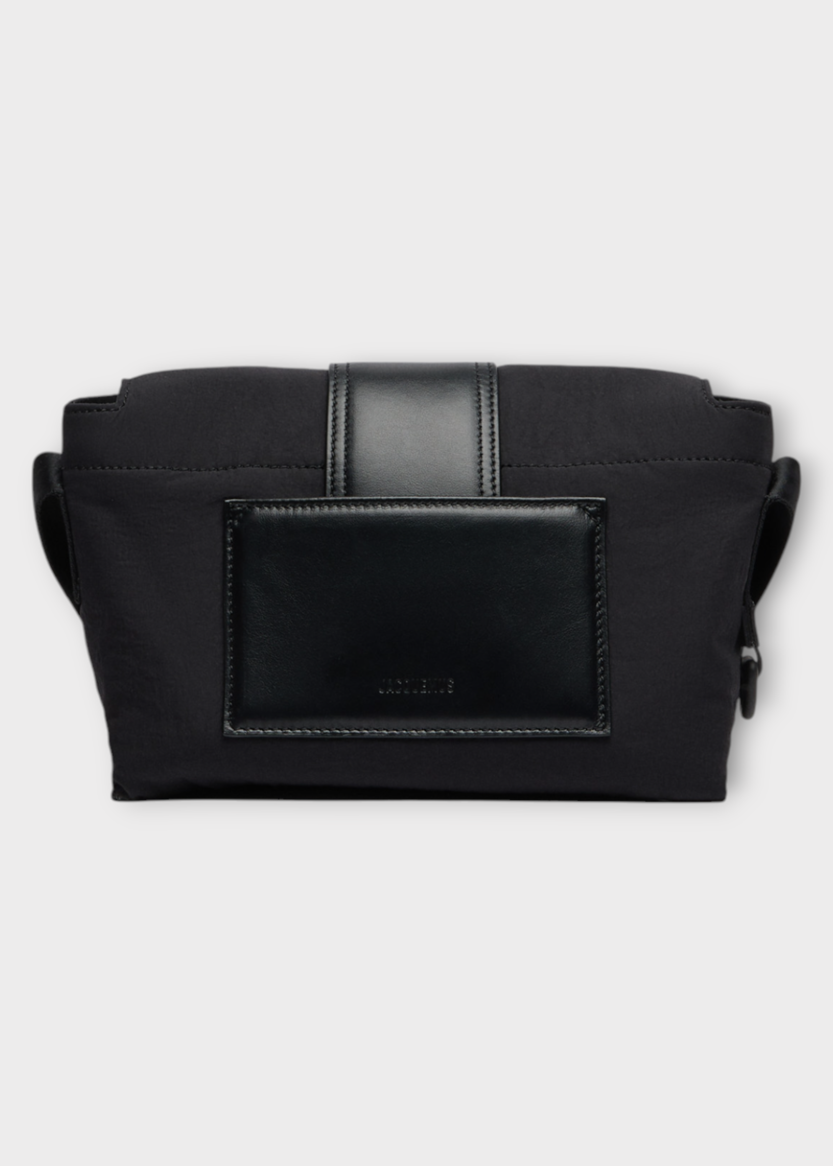 Jacquemus Jacquemus Bag, Black, Le Petit Messenger Bambin Nylon Padded Flap Bag In Black