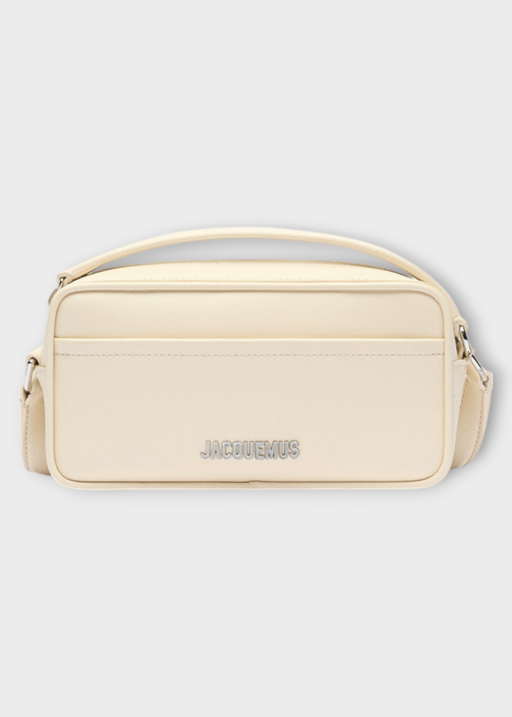 Jacquemus Jacquemus Bag, White, Le Baneto Leather Camera Bag In Light Ivory