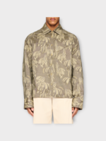 Jacquemus Jacquemus Shirt, Print, La Chemise Bateau Collared in Khaki w/ Banana Jacquard & Slanted Pocket