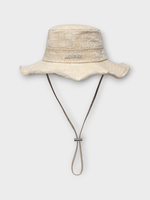 Jacquemus Jacquemus Hat, Beige, Le Bob Artichaut Cotton Bucket Hat In Croco Beige w/ Adjustable Strap