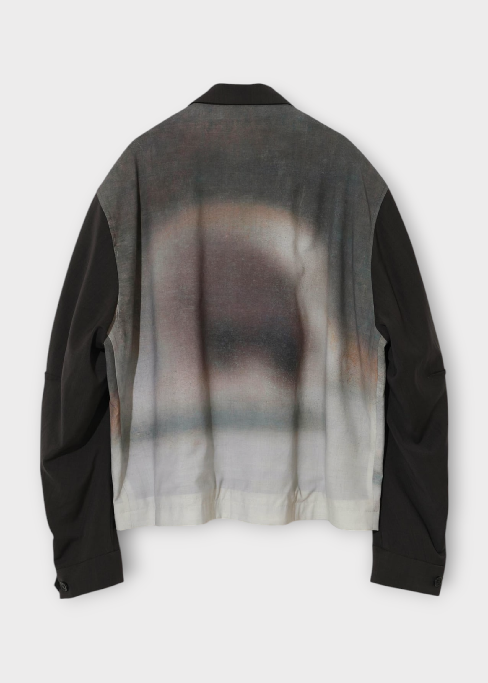 Undercover Undercover Jacket, Print, Wool Collared Zipped Jacket in Dark Brown Base w/ Graphic Print