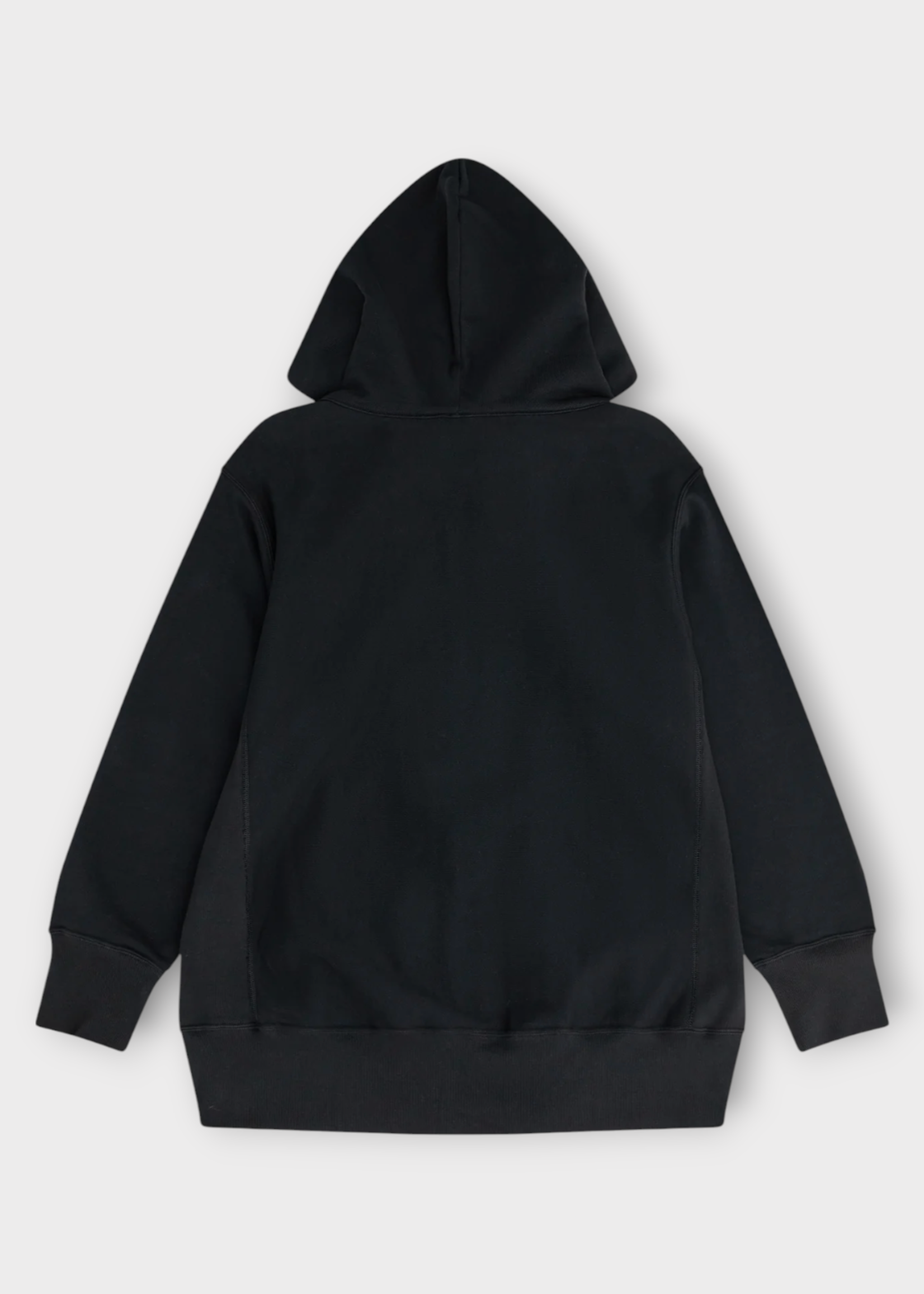 Undercover Undercover Sweatshirt, Black, Champion x Undercover Cotton Oversized Zipped Hoodie in Black w/ Logo Embroidery