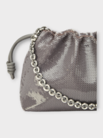 Loewe Loewe Bag, Grey, Flamenco Sequins Knotted Drawstring Medium Hand Bag In Grey