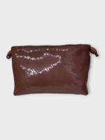 Loewe Loewe Bag, Brown, Flamenco Sequins Knotted Drawstring Medium Hand Bag In Chocolate