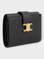 Celine Celine Wallet, Black, Supple Calfskin Wallet In Black w/ Snap Closure