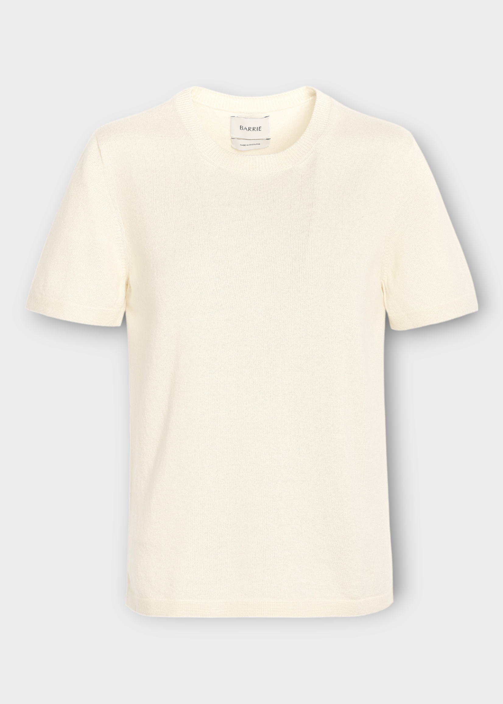Barrie Barrie T-Shirt, White, Crew Neck Short Sleeve Light T-Shirt