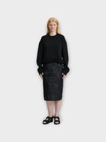 Cecilie Bahnsen Cecilie Bahnsen Skirt, Black, Allegra Kumo Fil-Coupé Midi Pencil Skirt