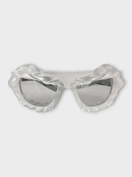 Ottolinger Ottolinger Sunglasses, White, Transparent Twisted Sunglasses In Clear