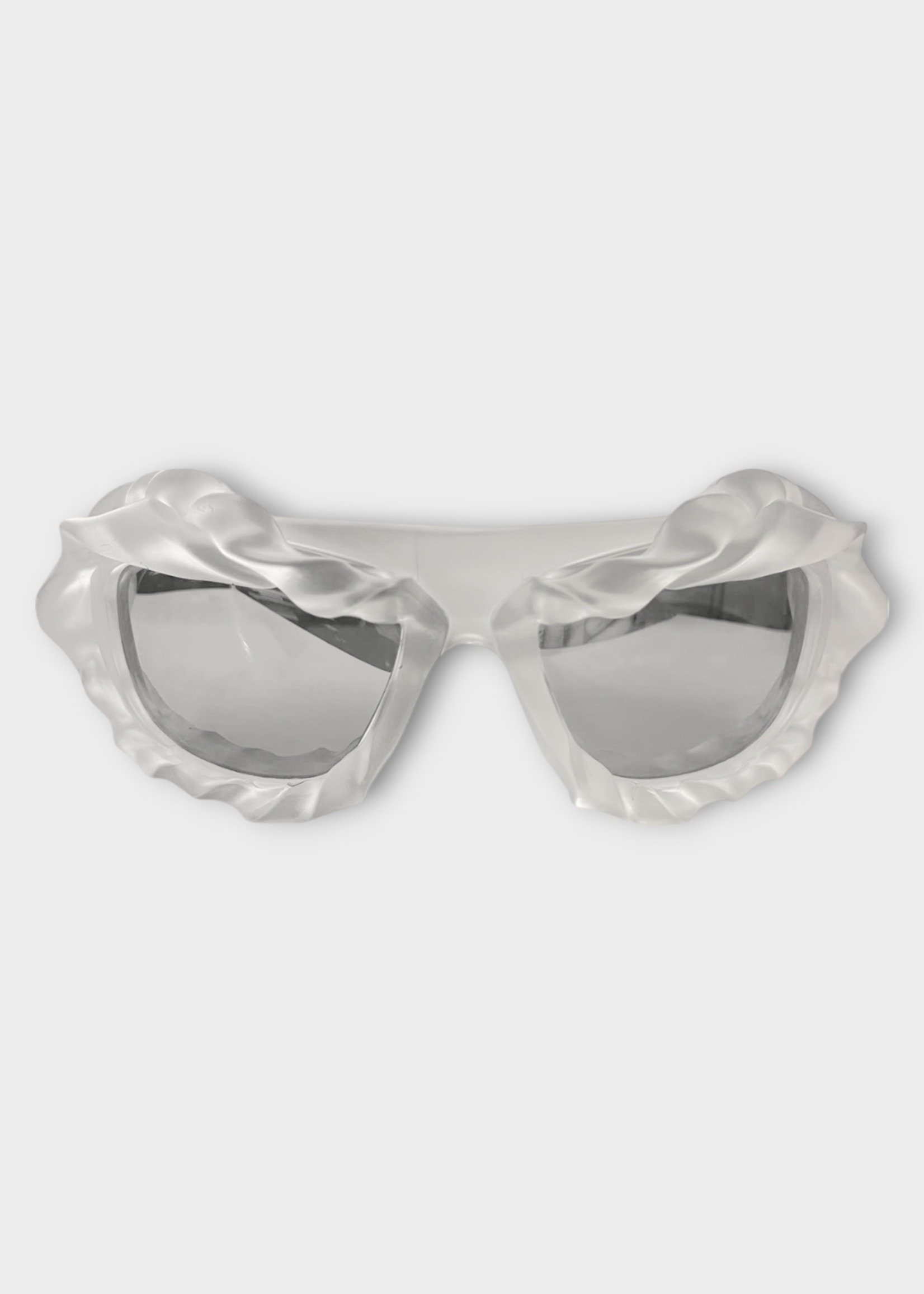 Ottolinger Ottolinger Sunglasses, White, Transparent Twisted Sunglasses In Clear