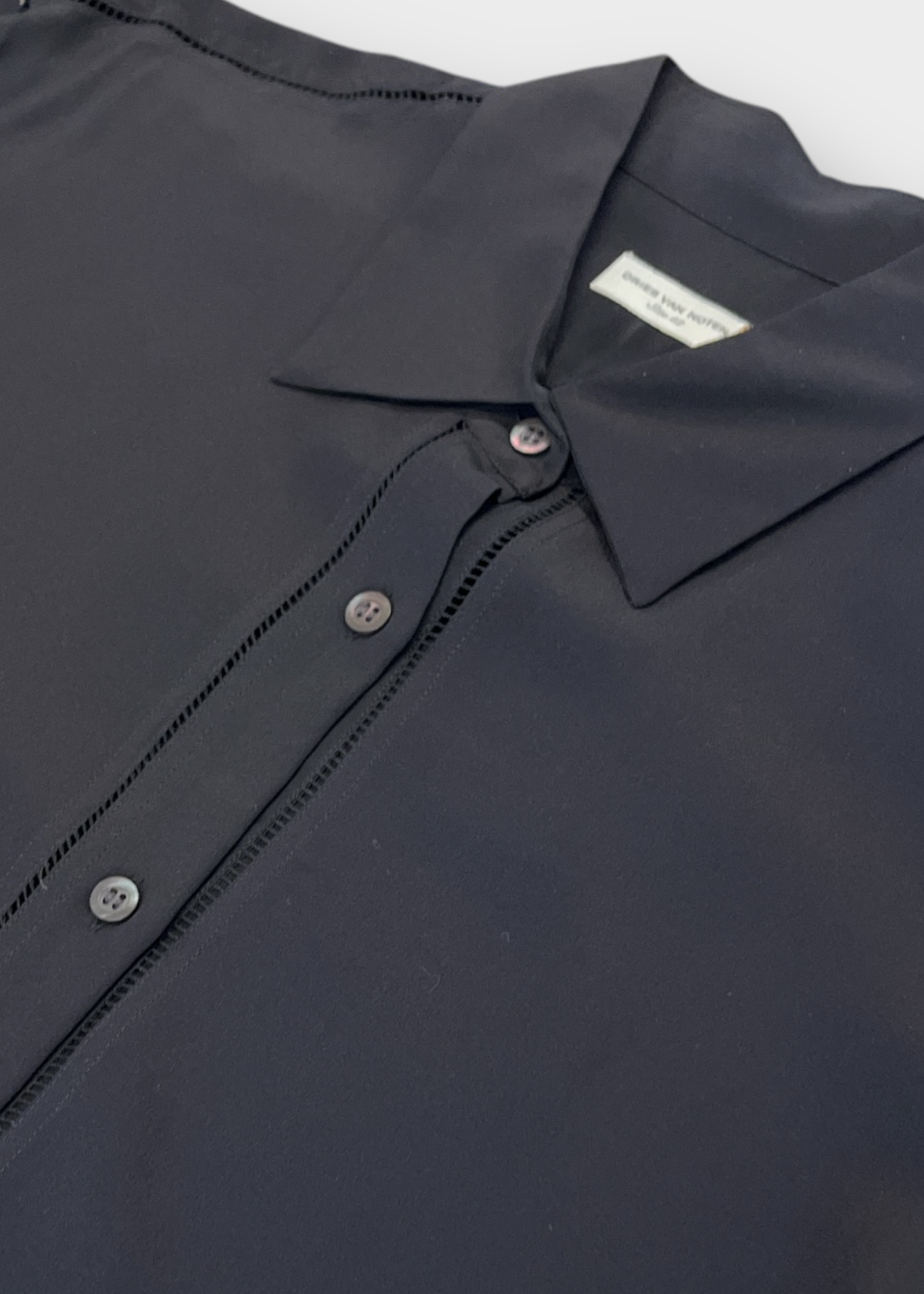 Dries Van Noten Dries Van Noten Shirt, Black, Clavelly Silk Cut Out Detail Shirt