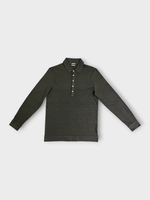 Massimo Alba Massimo Alba Polo, Grey, Raya Jersey Cotton Collared Long Sleeve Polo In Ferro