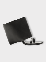 Courreges Courreges Sandals, Black, Oblique Wedged Leather Sandals