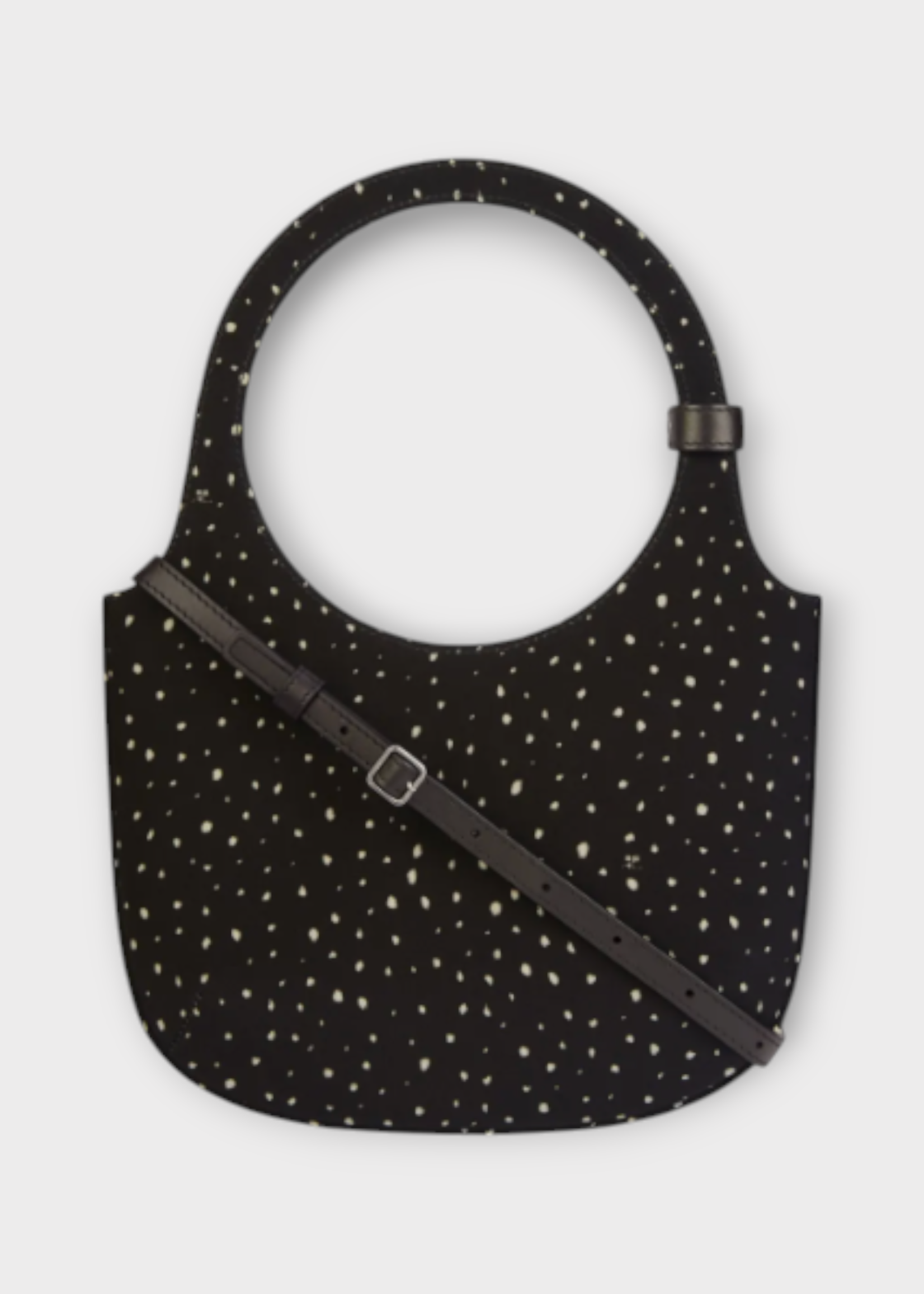 Courreges Courreges Bag, Print, Holy Medusa Printed Bag In Black & Natural w/ Top Handle