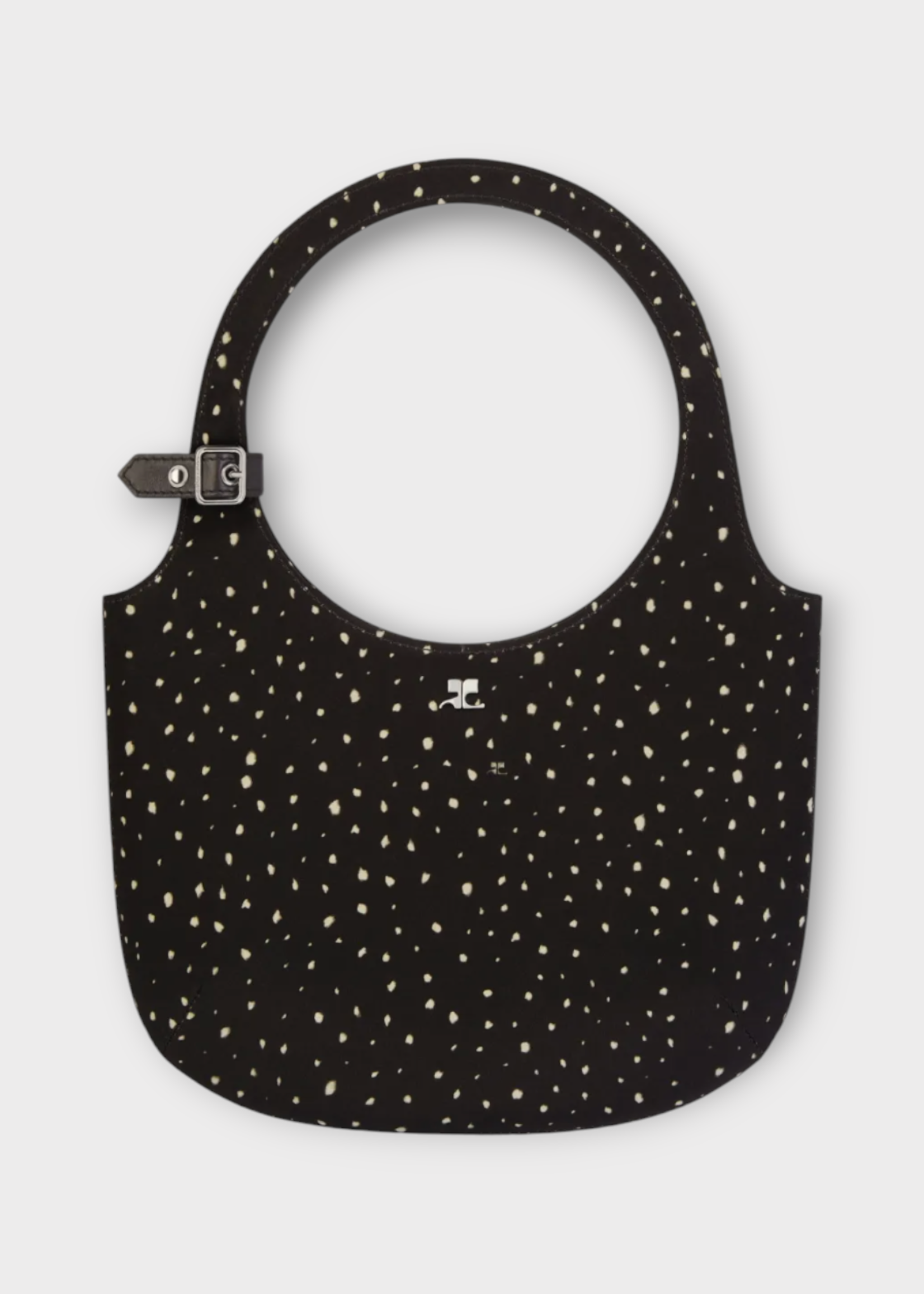 Courreges Courreges Bag, Print, Holy Medusa Printed Bag In Black & Natural w/ Top Handle