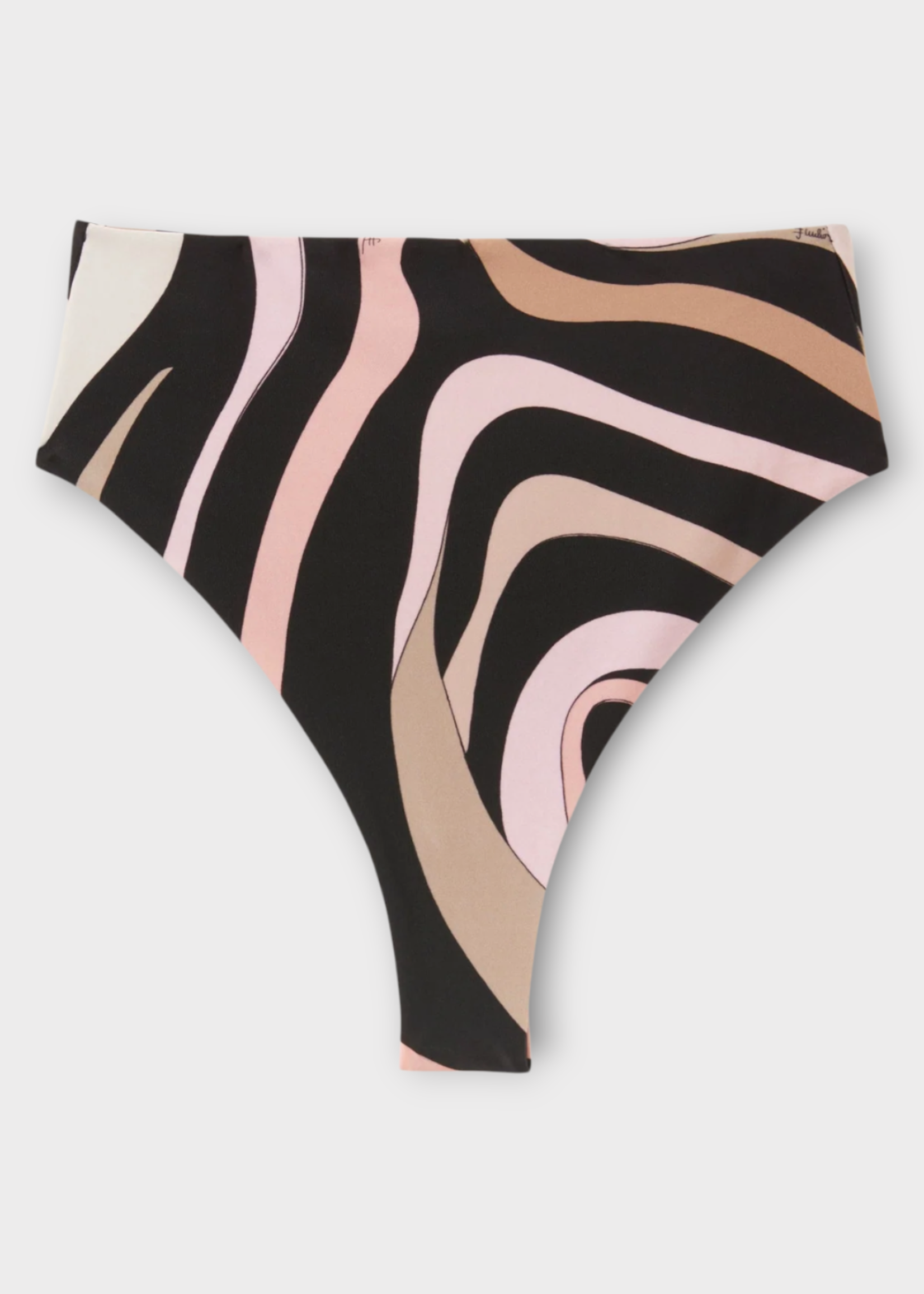 Emilio Pucci Emilio Pucci Swimwear, Print, Lycra Bikini Bottom In Black & Nude