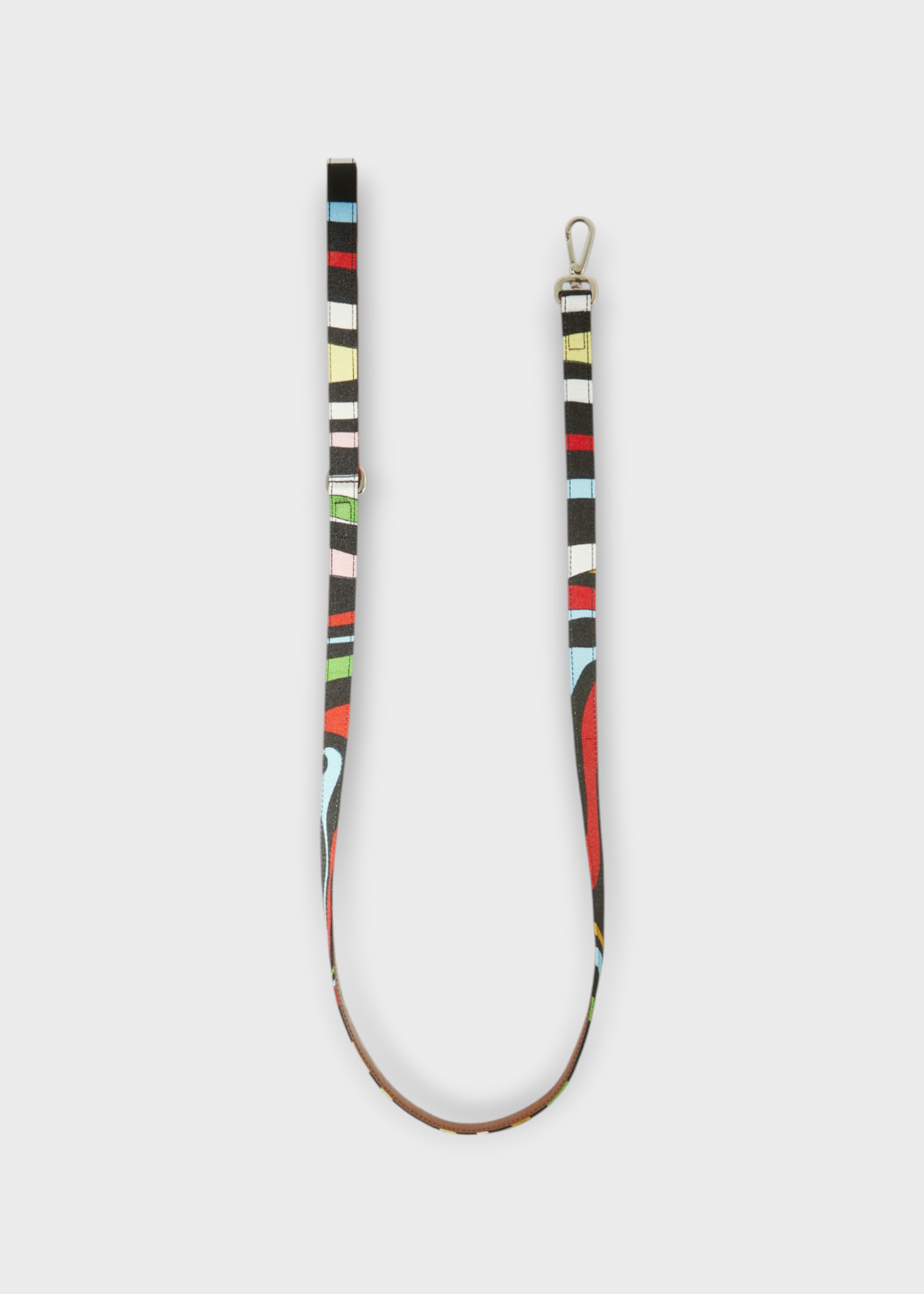Emilio Pucci Emilio Pucci Accessory, Print, Dog Leash In Black, Pink & Yellow