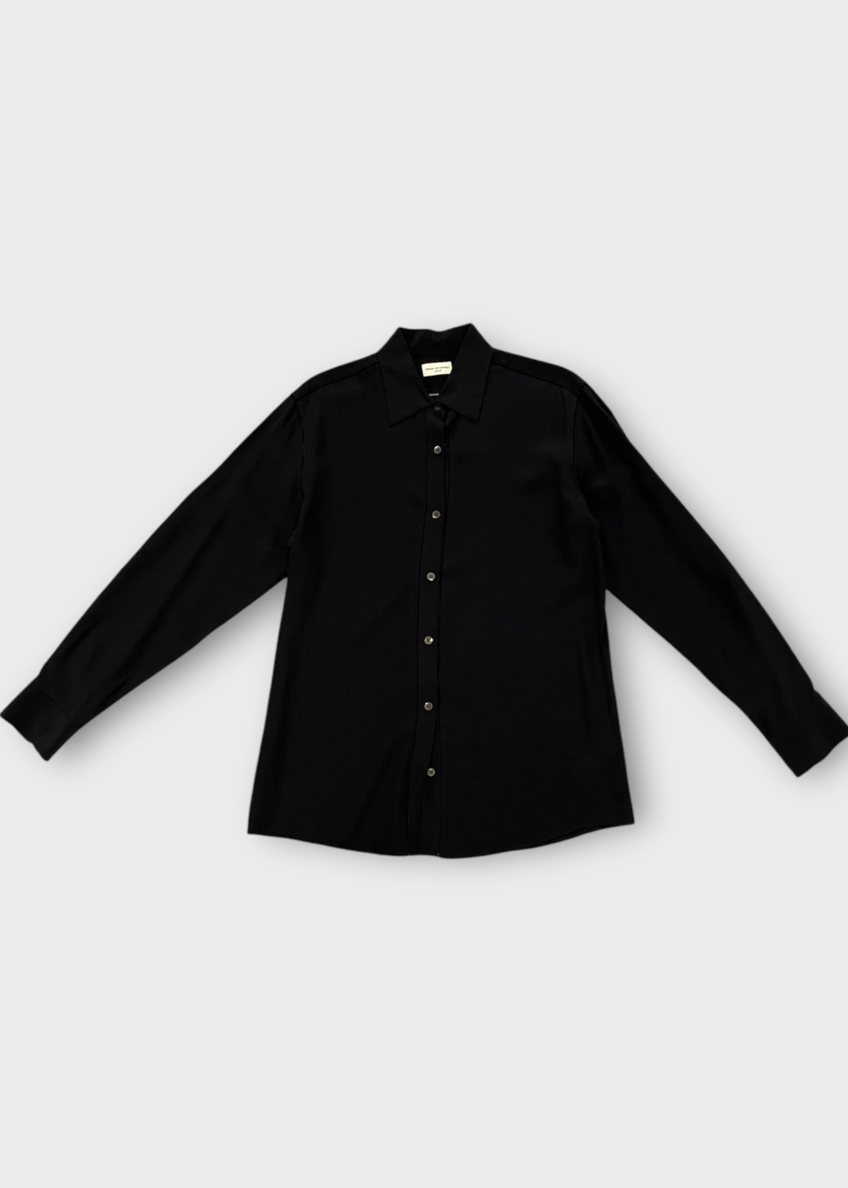 Dries Van Noten Dries Van Noten Shirt, Black, Clavelly Silk Cut Out Detail Shirt