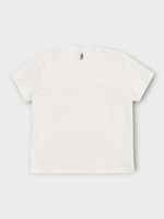 Noir Kei Ninomiya Noir Kei Ninomiya T-Shirt, White, Cotton Crew Neck T-Shirt in Black w/ Triple Neckline