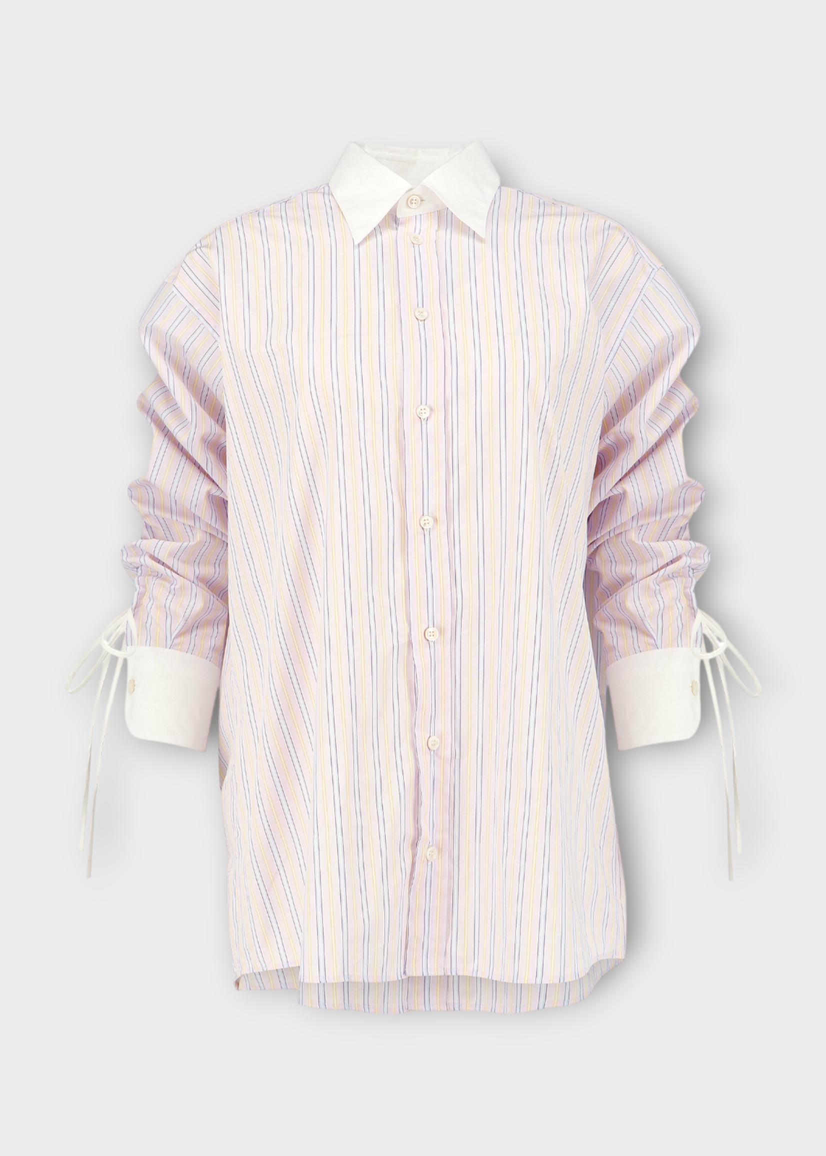 Julie Kegels Julie Kegels Shirt, Multi, Celeste Stripe Shirt in Lilac w/ Sleevels Drawstring