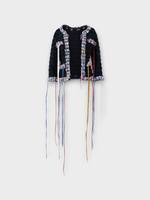 Julie Kegels Julie Kegels Jacket, Multi, Kerry Knitted Tweed Jacket In Navy