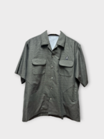 Undercover Undercover Shirt, Grey, The Shepherd x Undercover Cotton Mix Short Sleeve Button Up Shirt in Grey Check w/ Chest Pockets