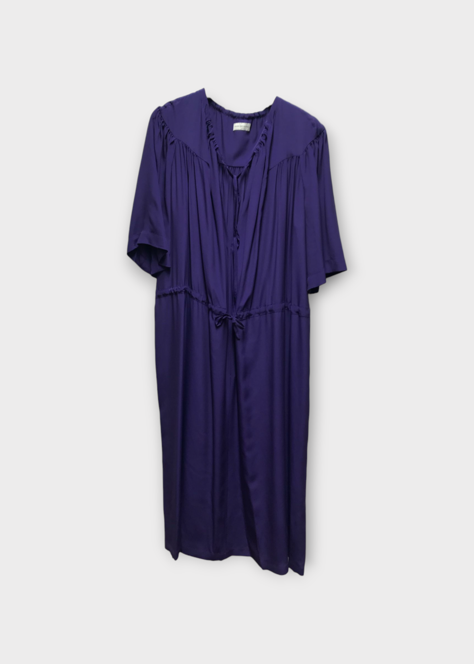Dries Van Noten Dries Van Noten Dress, Purple, Daffie Oversized Short Sleeve Drawstring Dress