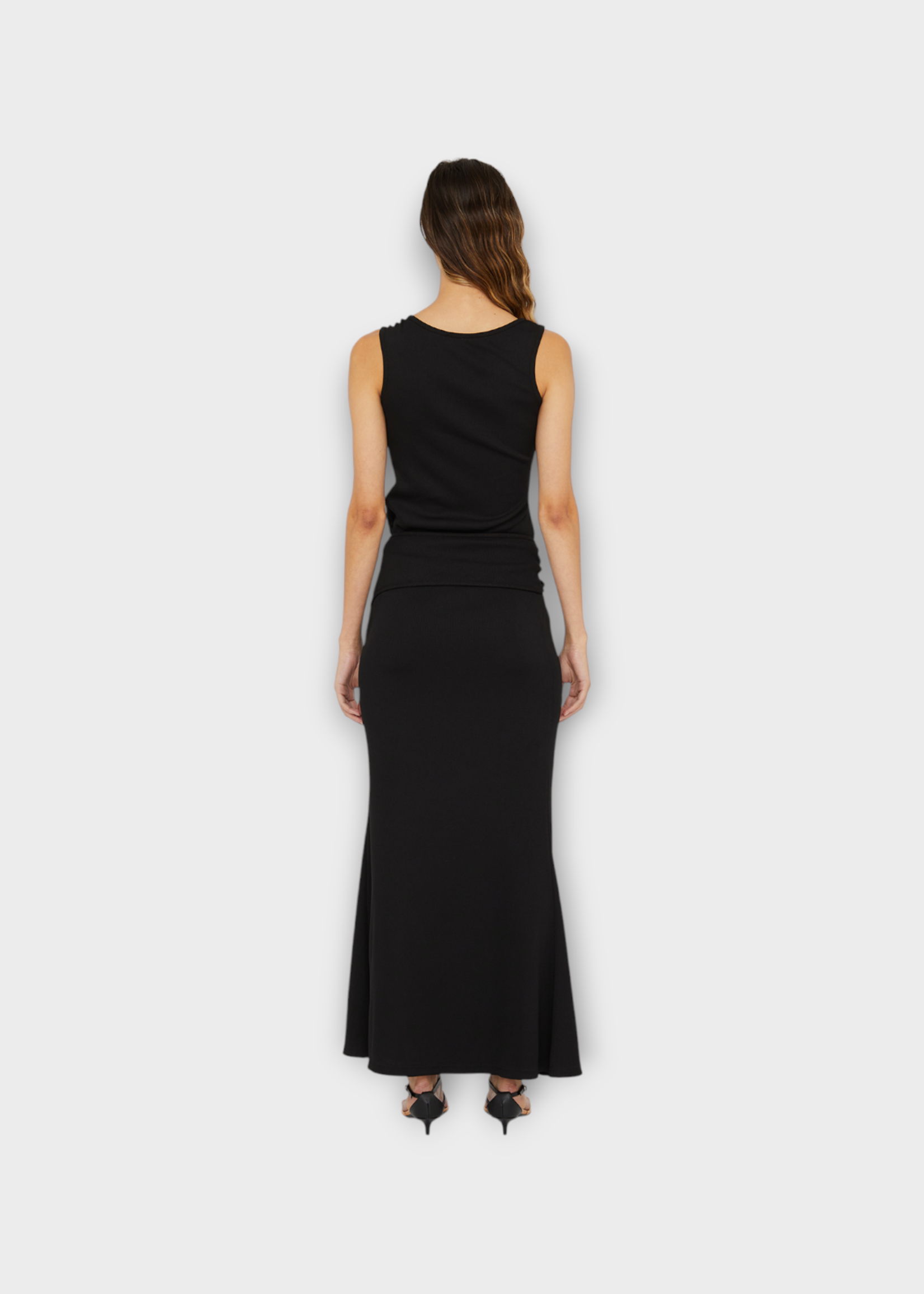 Christopher Esber Christopher Esber Skirt, Black, S-Buckle Suspension A-Line Maxi Skirt Cotton In Black w/ Stone Detail