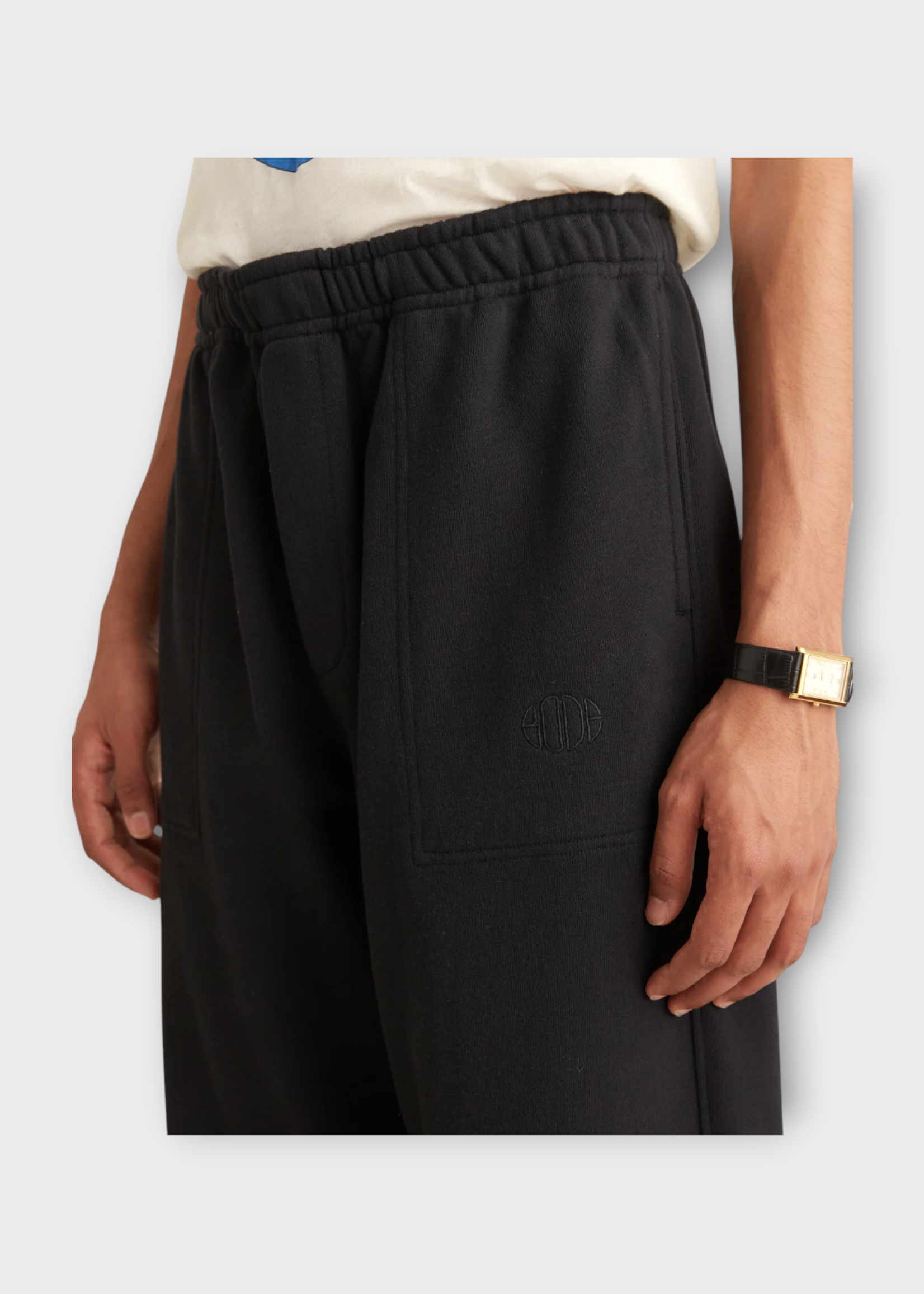 Bode Bode Sweatpants, Black, Sideline Elastic Waist Relaxed Fit Sweatpants