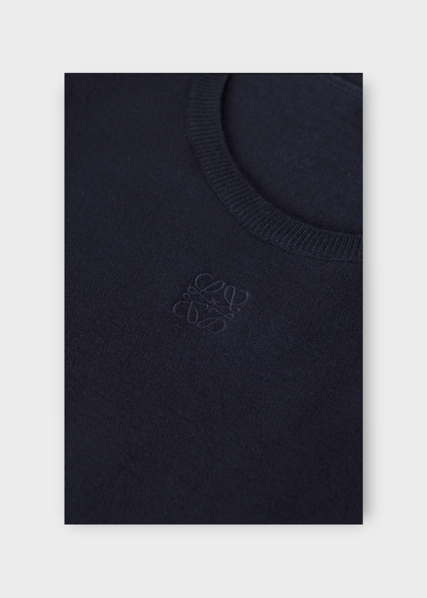 Loewe Loewe Knitwear, Navy, Wool Crew Neck Sleeveless Trapeze Sweater In Dark Navy Blue