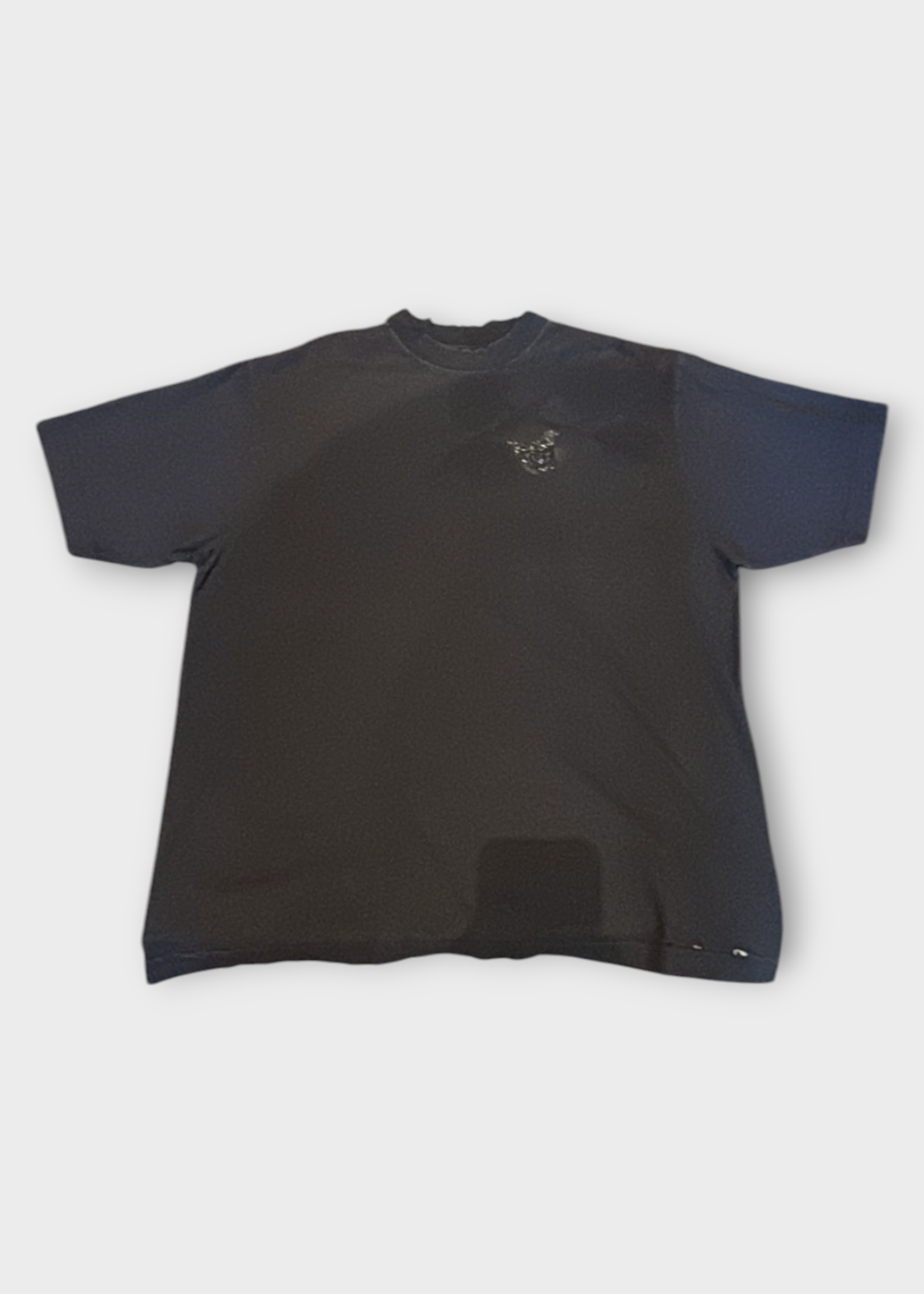 Balenciaga Balenciaga T-Shirt, Black, Balenciaga Nail Polish Dry Jersey Medium Fit T-Shirt In Faded Washed Black