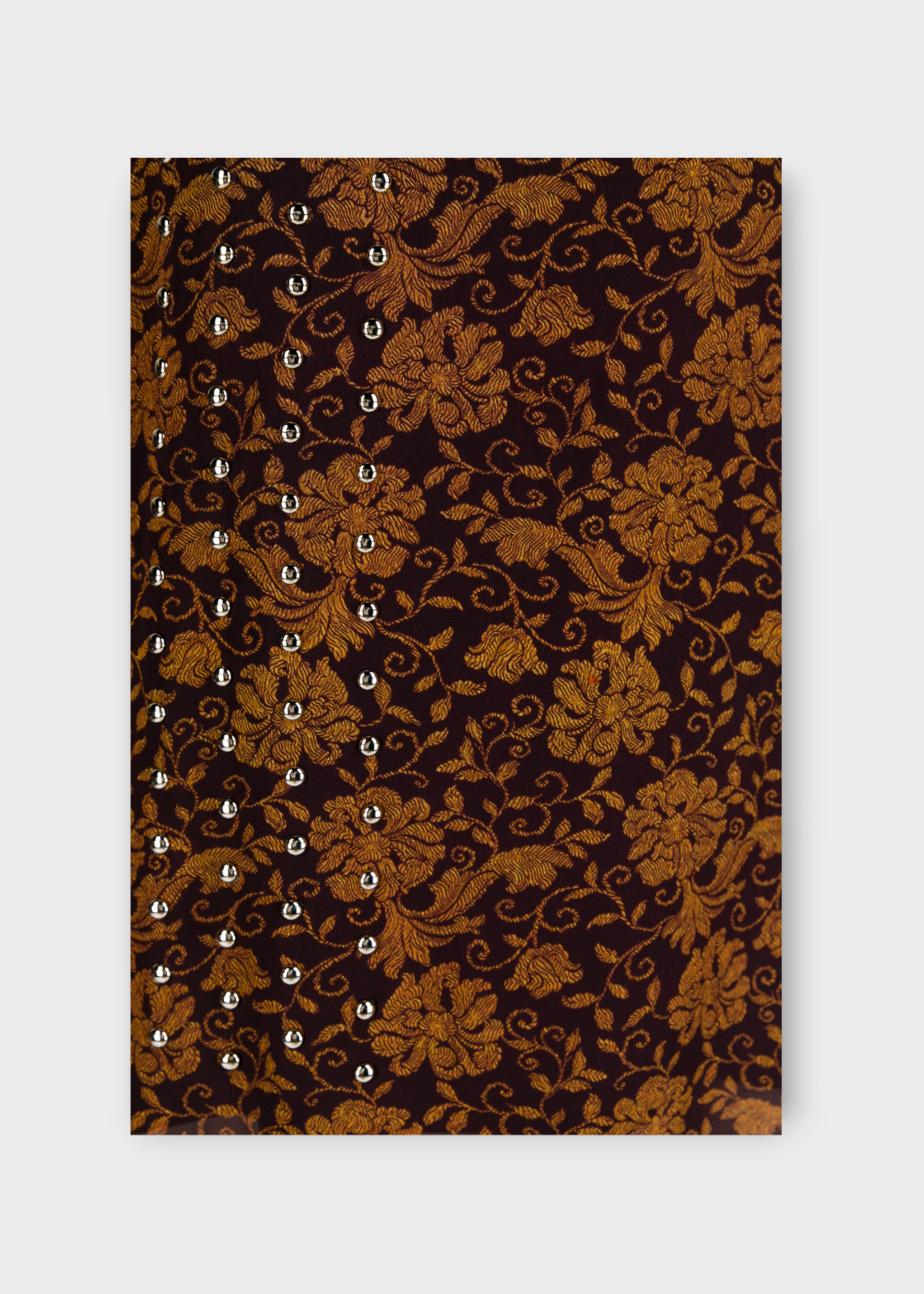 Dries Van Noten Dries Van Noten Top, Brown, Coja Sleeveless Top in Dark Brown e Black w/ Floral Print & Studs